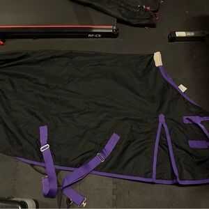 Black and Purple Pony  Blanket